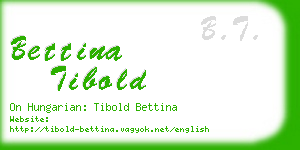 bettina tibold business card